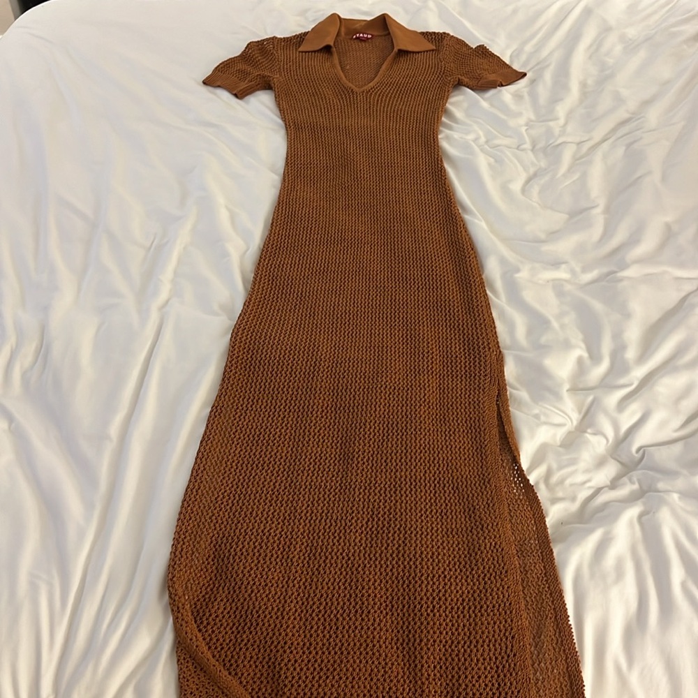 Staud knit dress with slip